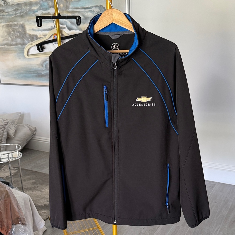 Chevrolet Black Performance Jacket with Blue Highlights
